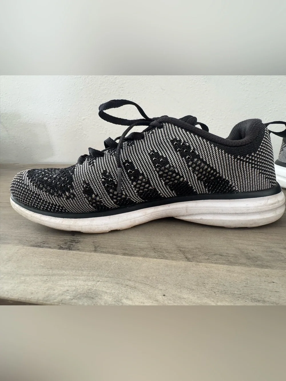 APL Women's Black and Gray Knit Athletic Sneakers